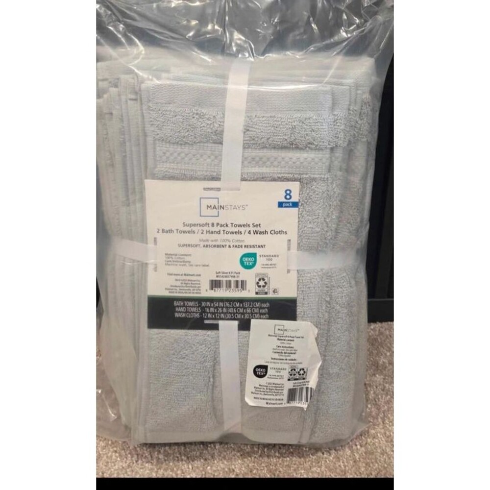 Mainstays 8 piece towel set